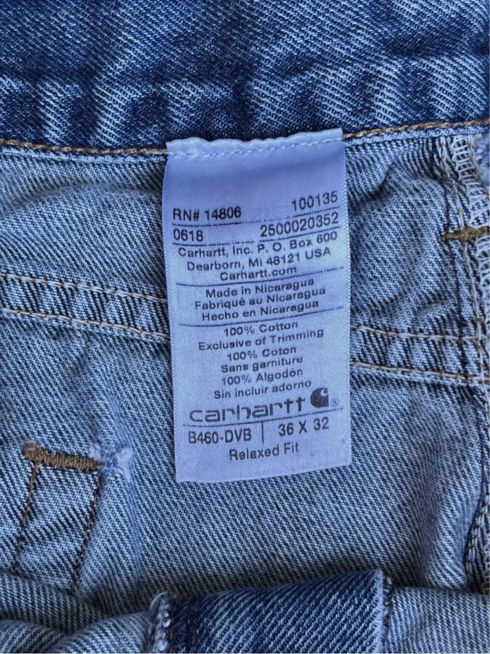 Carhartt Men's Relaxed Fit Jeans in Blue Denim SZ 36 X 32